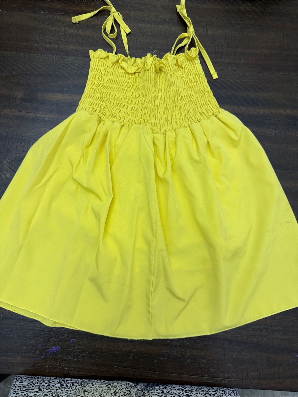 Yellow Smocked Sundress Skirt - girls